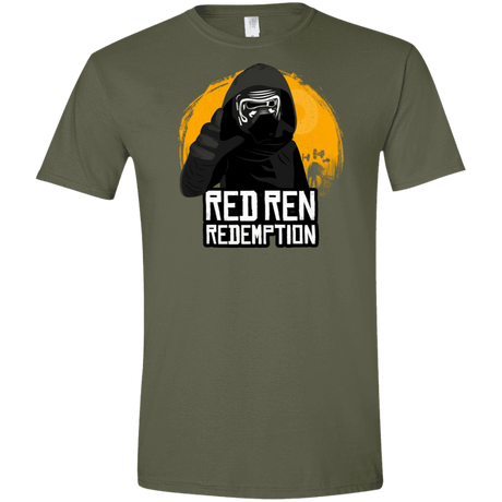 T-Shirts Military Green / S Red Ren Men's Semi-Fitted Softstyle