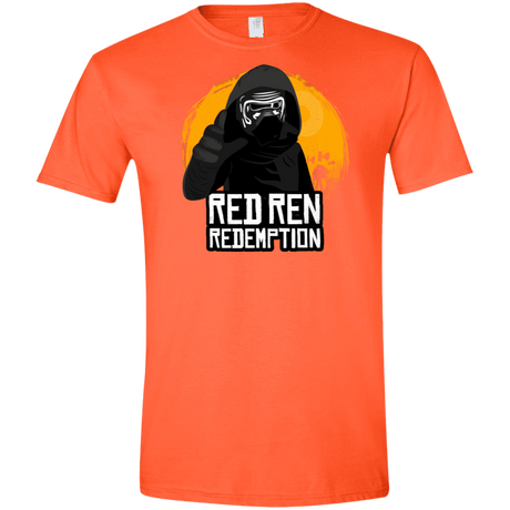 T-Shirts Orange / S Red Ren Men's Semi-Fitted Softstyle