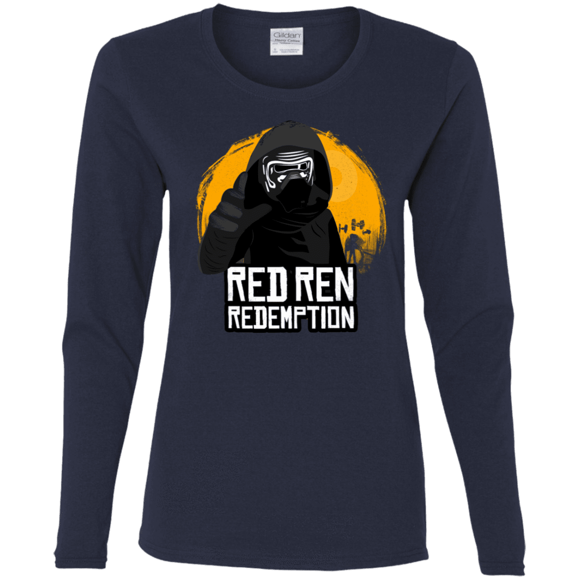 T-Shirts Navy / S Red Ren Women's Long Sleeve T-Shirt