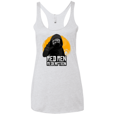 T-Shirts Heather White / X-Small Red Ren Women's Triblend Racerback Tank