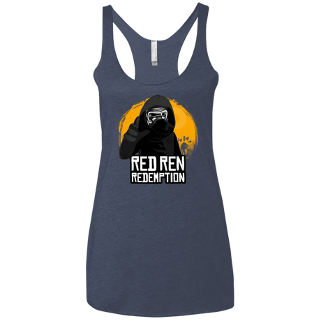 T-Shirts Vintage Navy / X-Small Red Ren Women's Triblend Racerback Tank