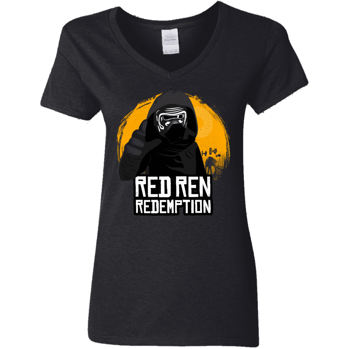 T-Shirts Black / S Red Ren Women's V-Neck T-Shirt