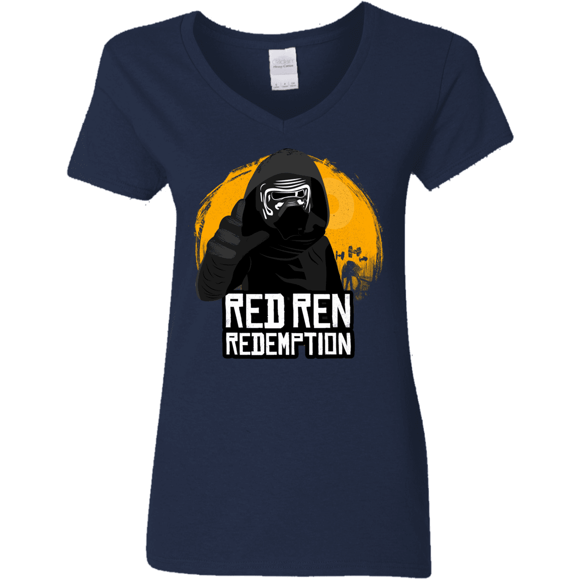 T-Shirts Navy / S Red Ren Women's V-Neck T-Shirt