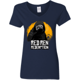 T-Shirts Navy / S Red Ren Women's V-Neck T-Shirt