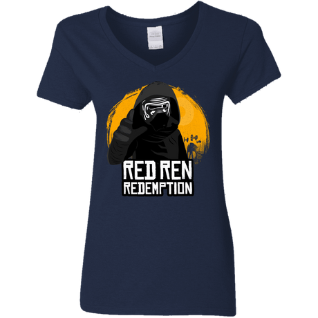 T-Shirts Navy / S Red Ren Women's V-Neck T-Shirt