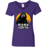 T-Shirts Purple / S Red Ren Women's V-Neck T-Shirt