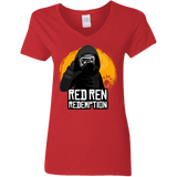 T-Shirts Red / S Red Ren Women's V-Neck T-Shirt