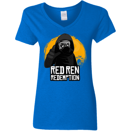 T-Shirts Royal / S Red Ren Women's V-Neck T-Shirt