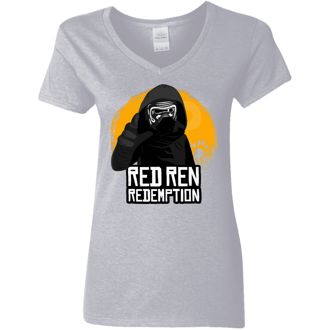 T-Shirts Sport Grey / S Red Ren Women's V-Neck T-Shirt