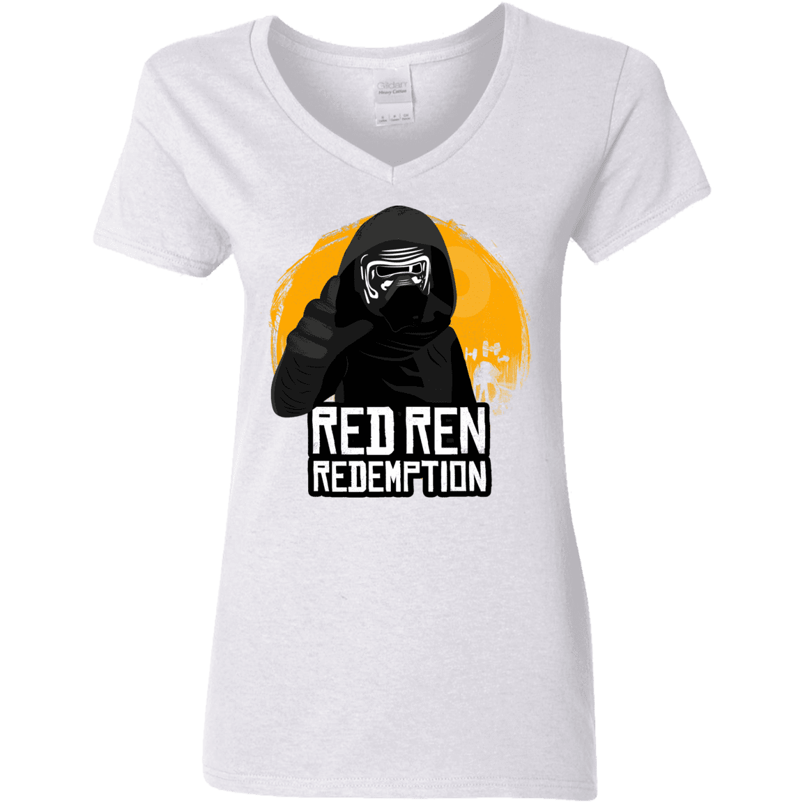 T-Shirts White / S Red Ren Women's V-Neck T-Shirt