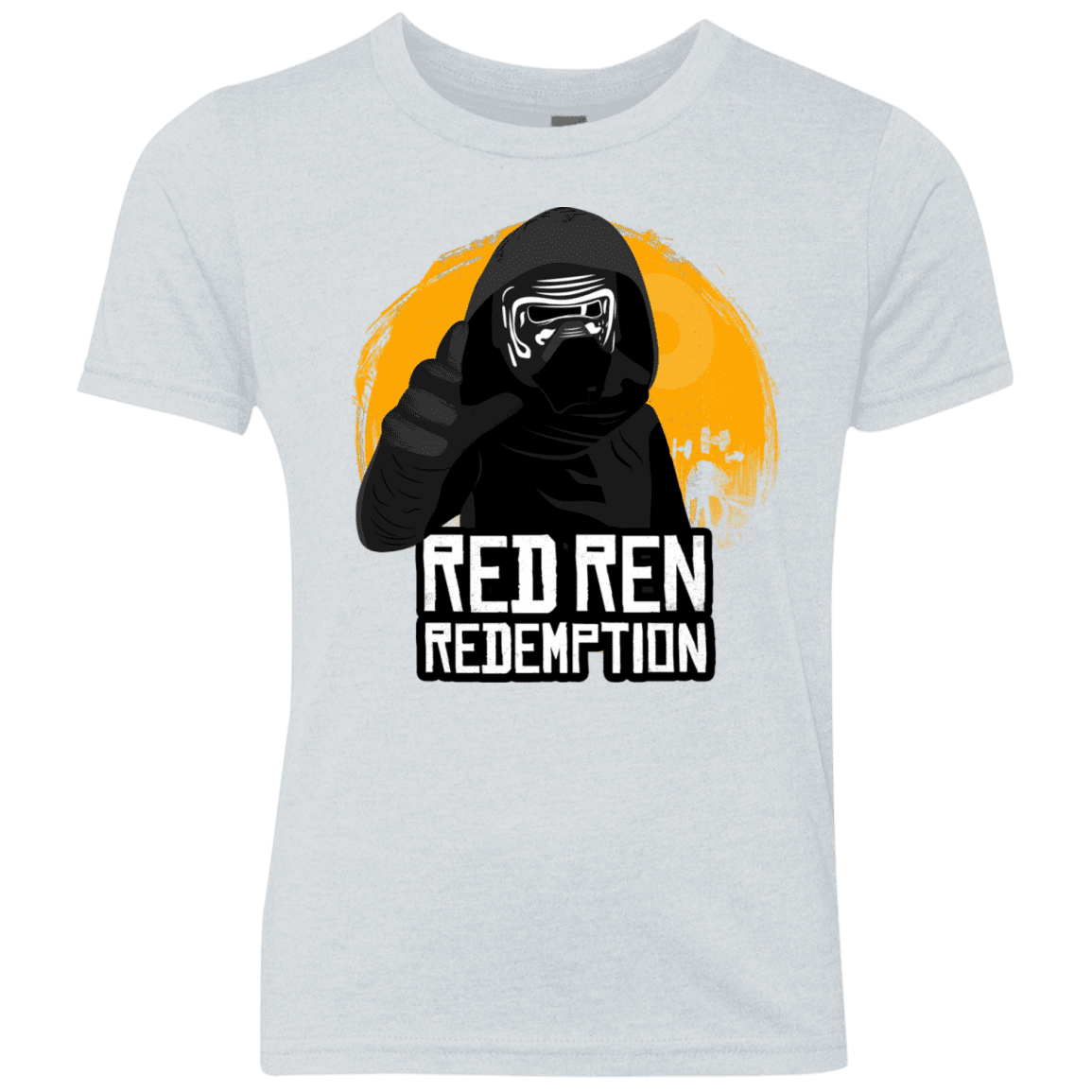 T-Shirts Heather White / YXS Red Ren Youth Triblend T-Shirt