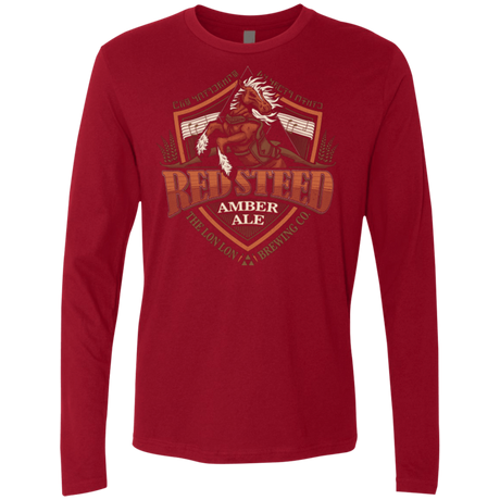T-Shirts Cardinal / Small Red Steed Amber Ale Men's Premium Long Sleeve