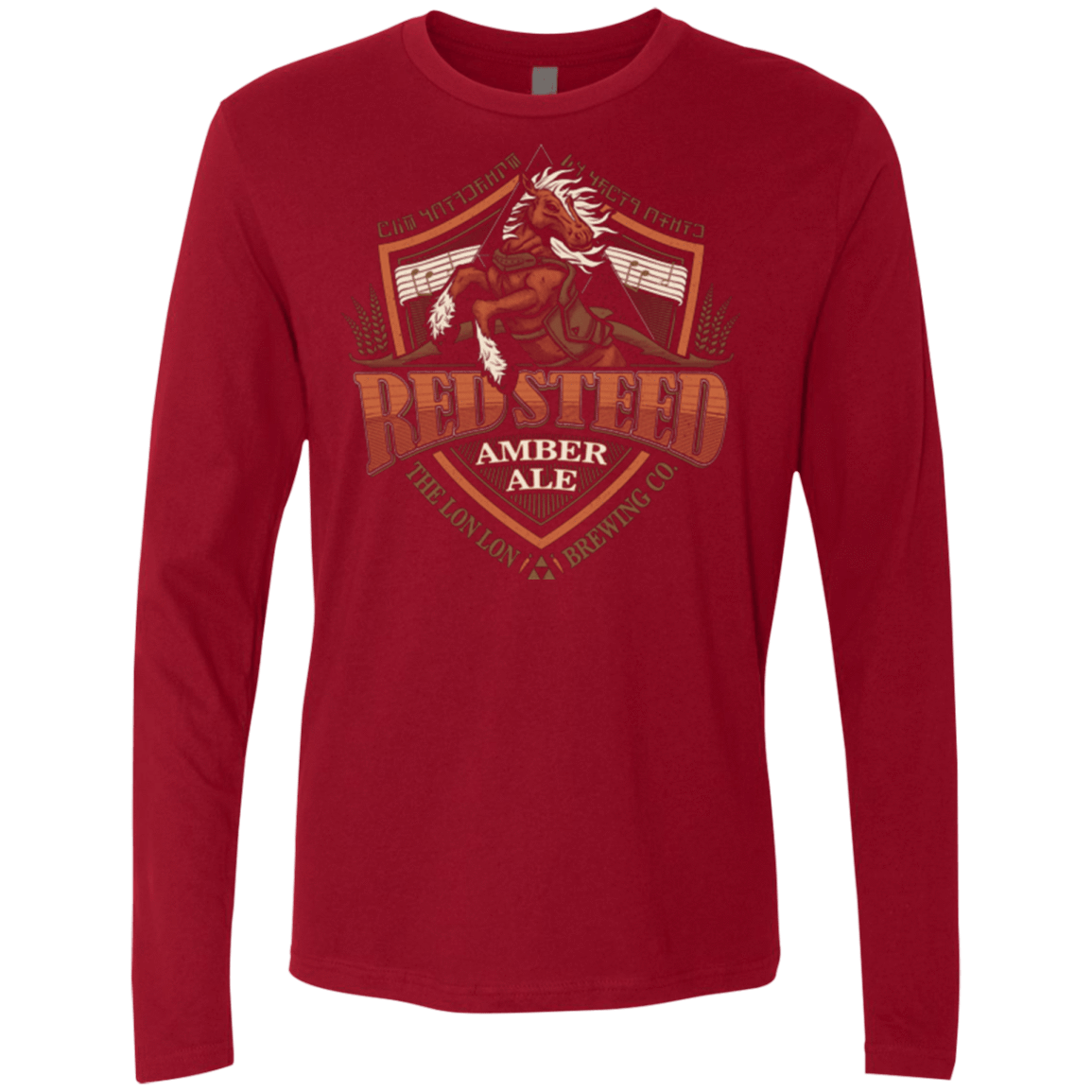 T-Shirts Cardinal / Small Red Steed Amber Ale Men's Premium Long Sleeve