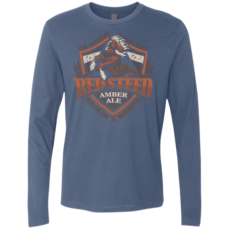 T-Shirts Indigo / Small Red Steed Amber Ale Men's Premium Long Sleeve