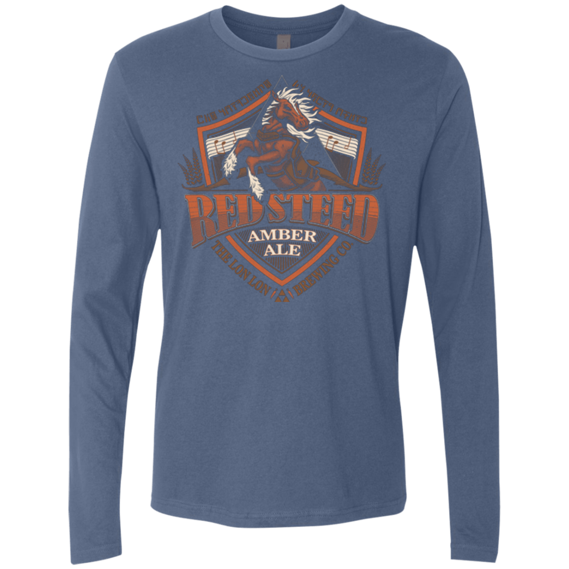 T-Shirts Indigo / Small Red Steed Amber Ale Men's Premium Long Sleeve