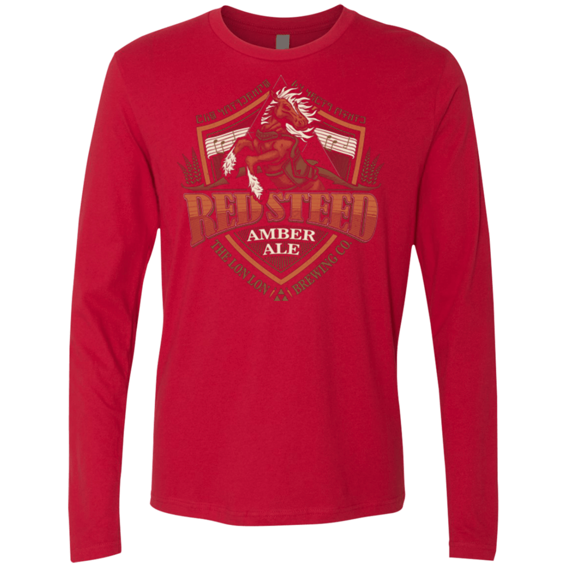 T-Shirts Red / Small Red Steed Amber Ale Men's Premium Long Sleeve