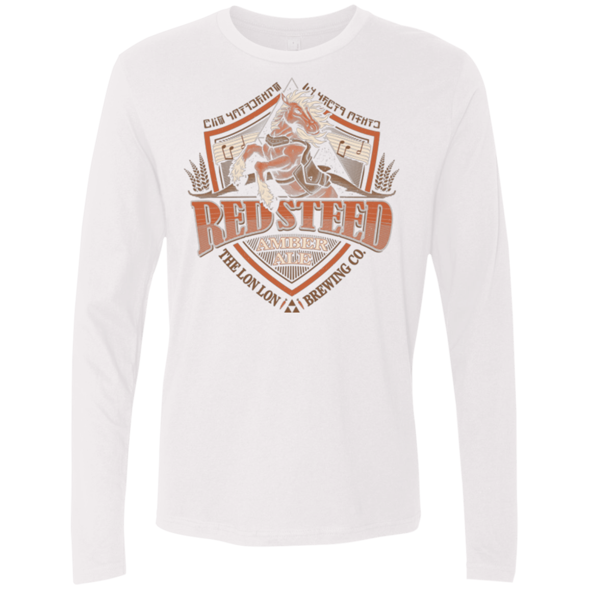 T-Shirts White / Small Red Steed Amber Ale Men's Premium Long Sleeve