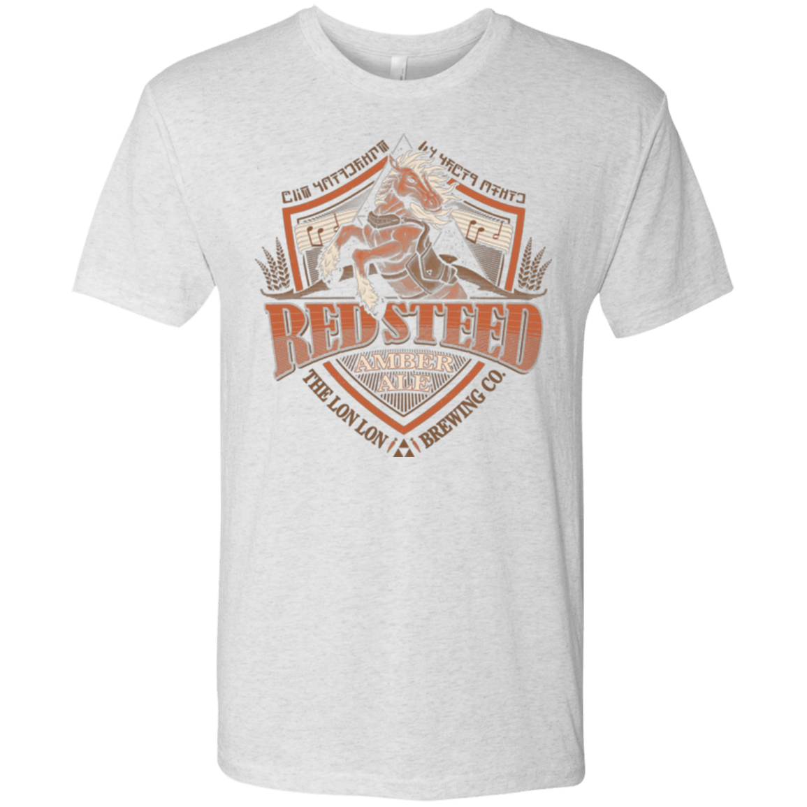 T-Shirts Heather White / Small Red Steed Amber Ale Men's Triblend T-Shirt