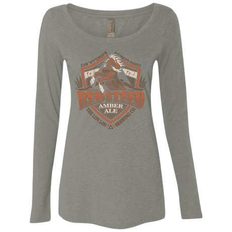 T-Shirts Venetian Grey / Small Red Steed Amber Ale Women's Triblend Long Sleeve Shirt