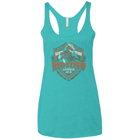 T-Shirts Tahiti Blue / X-Small Red Steed Amber Ale Women's Triblend Racerback Tank