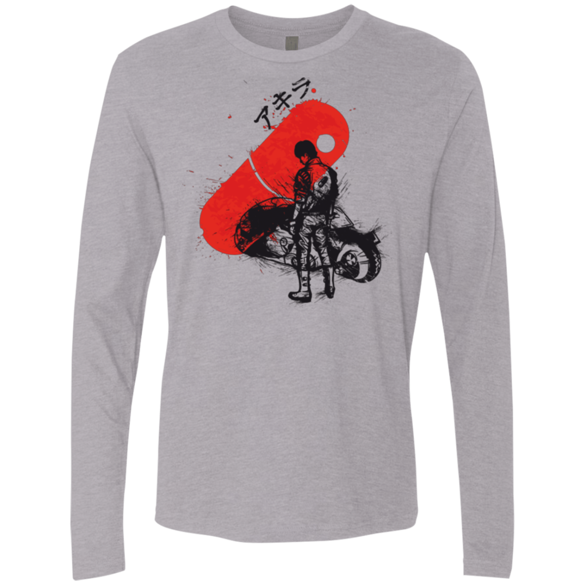 T-Shirts Heather Grey / Small RED SUN AKIRA Men's Premium Long Sleeve