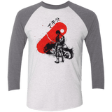 T-Shirts Heather White/Premium Heather / X-Small RED SUN AKIRA Men's Triblend 3/4 Sleeve