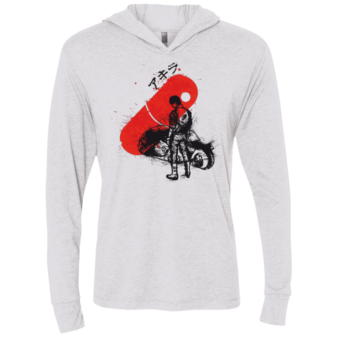 T-Shirts Heather White / X-Small RED SUN AKIRA Triblend Long Sleeve Hoodie Tee