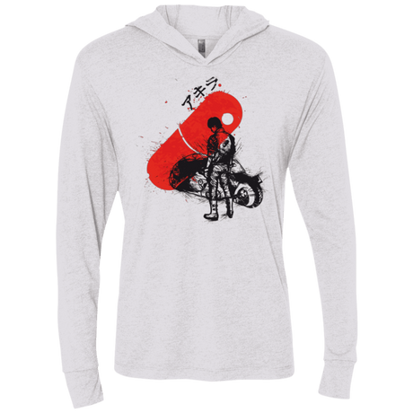 T-Shirts Heather White / X-Small RED SUN AKIRA Triblend Long Sleeve Hoodie Tee