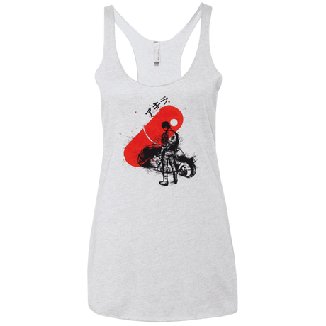 T-Shirts Heather White / X-Small RED SUN AKIRA Women's Triblend Racerback Tank
