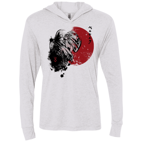 T-Shirts Heather White / X-Small Red Sun Guts Triblend Long Sleeve Hoodie Tee
