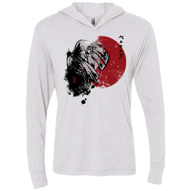 T-Shirts Heather White / X-Small Red Sun Guts Triblend Long Sleeve Hoodie Tee