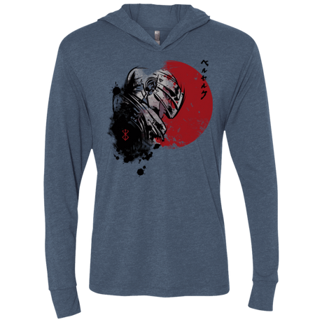 T-Shirts Indigo / X-Small Red Sun Guts Triblend Long Sleeve Hoodie Tee
