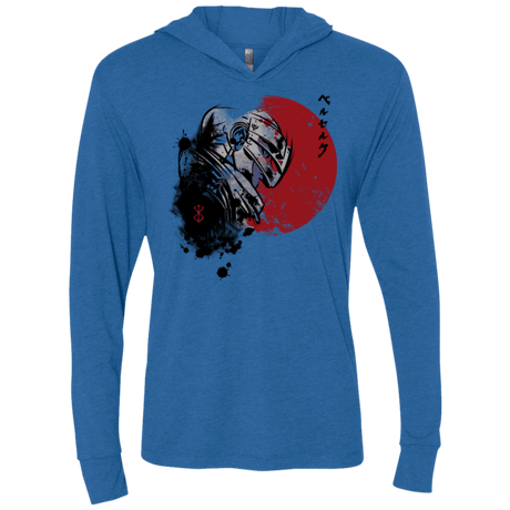 T-Shirts Vintage Royal / X-Small Red Sun Guts Triblend Long Sleeve Hoodie Tee