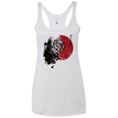 T-Shirts Heather White / X-Small Red Sun Guts Women's Triblend Racerback Tank