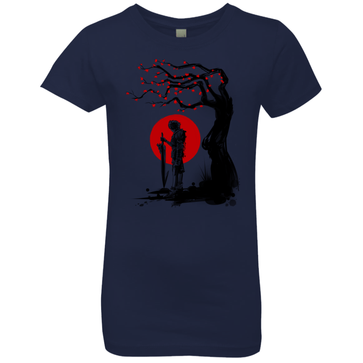 T-Shirts Midnight Navy / YXS Red Sun in Zanarkand Girls Premium T-Shirt