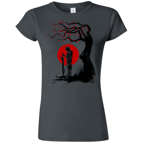 T-Shirts Charcoal / S Red Sun in Zanarkand Junior Slimmer-Fit T-Shirt