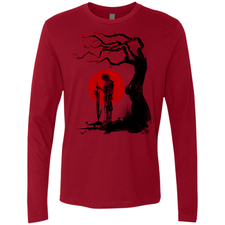 T-Shirts Cardinal / S Red Sun in Zanarkand Men's Premium Long Sleeve