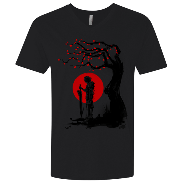 T-Shirts Black / X-Small Red Sun in Zanarkand Men's Premium V-Neck