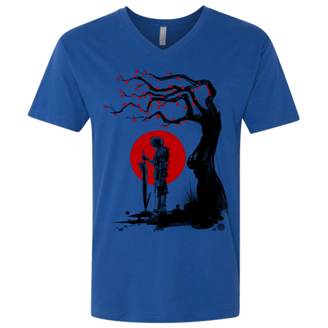 T-Shirts Royal / X-Small Red Sun in Zanarkand Men's Premium V-Neck