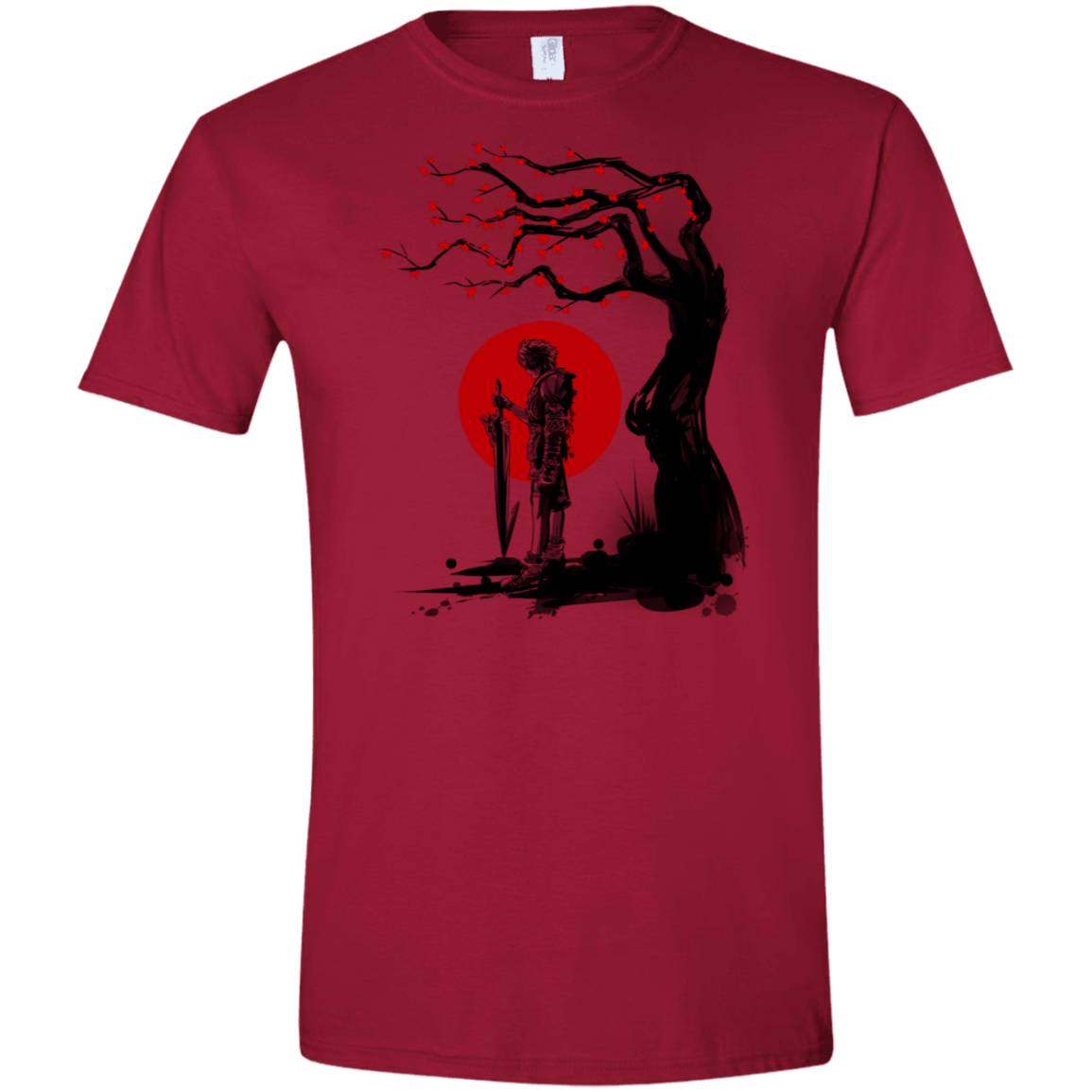 T-Shirts Cardinal Red / S Red Sun in Zanarkand Men's Semi-Fitted Softstyle