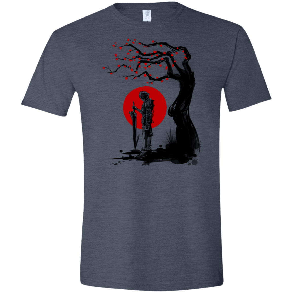 T-Shirts Heather Navy / S Red Sun in Zanarkand Men's Semi-Fitted Softstyle