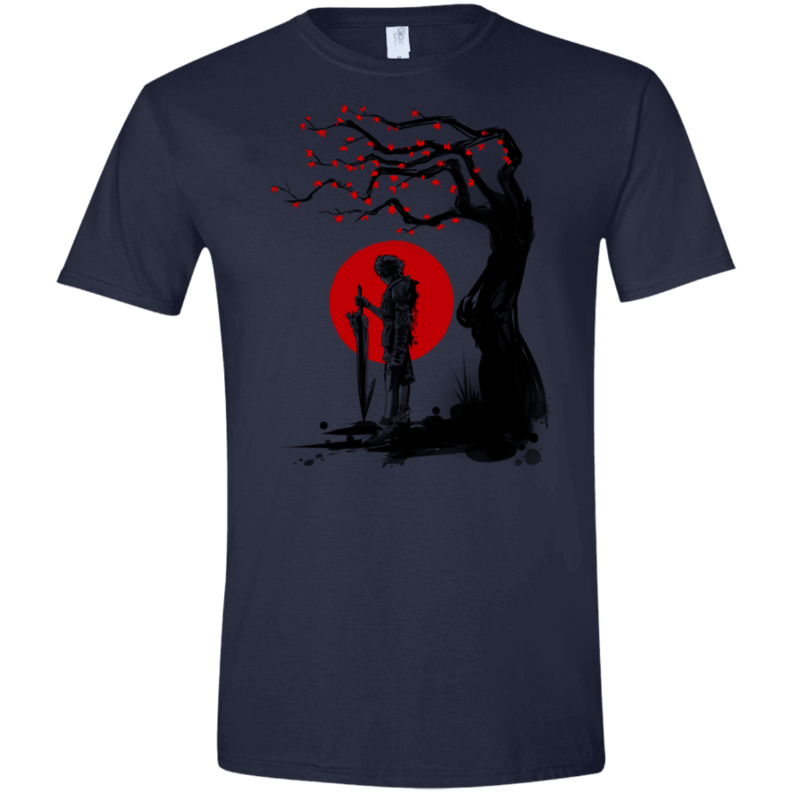 T-Shirts Navy / X-Small Red Sun in Zanarkand Men's Semi-Fitted Softstyle