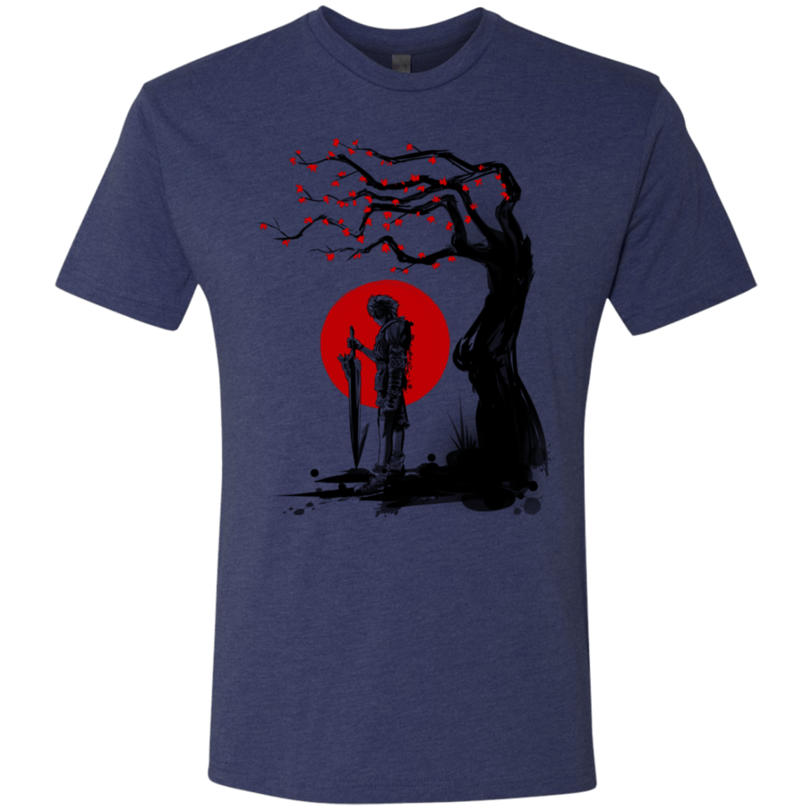 T-Shirts Vintage Navy / S Red Sun in Zanarkand Men's Triblend T-Shirt