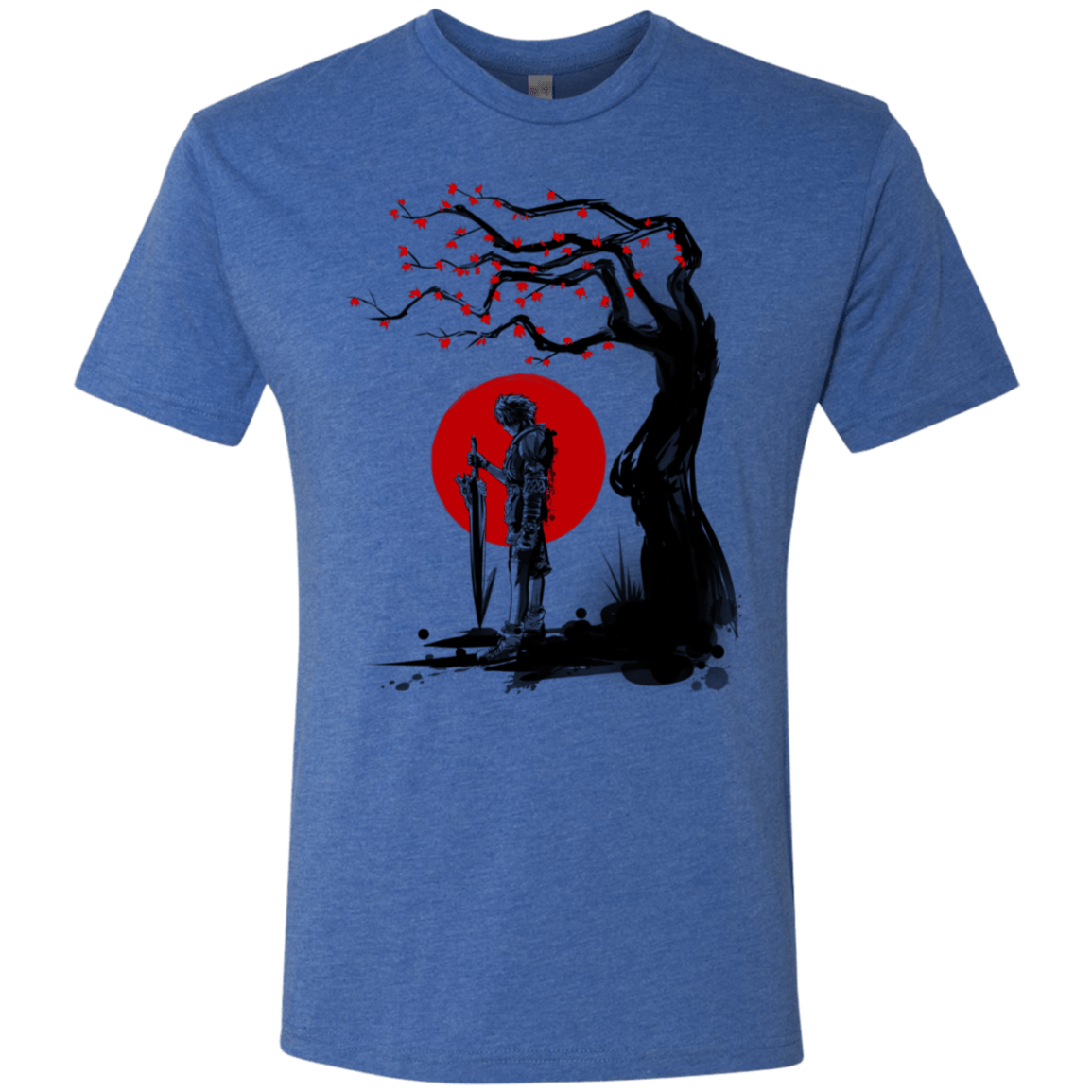 T-Shirts Vintage Royal / S Red Sun in Zanarkand Men's Triblend T-Shirt