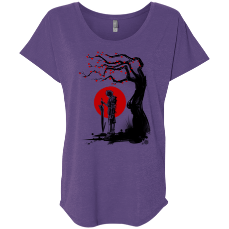 T-Shirts Purple Rush / X-Small Red Sun in Zanarkand Triblend Dolman Sleeve