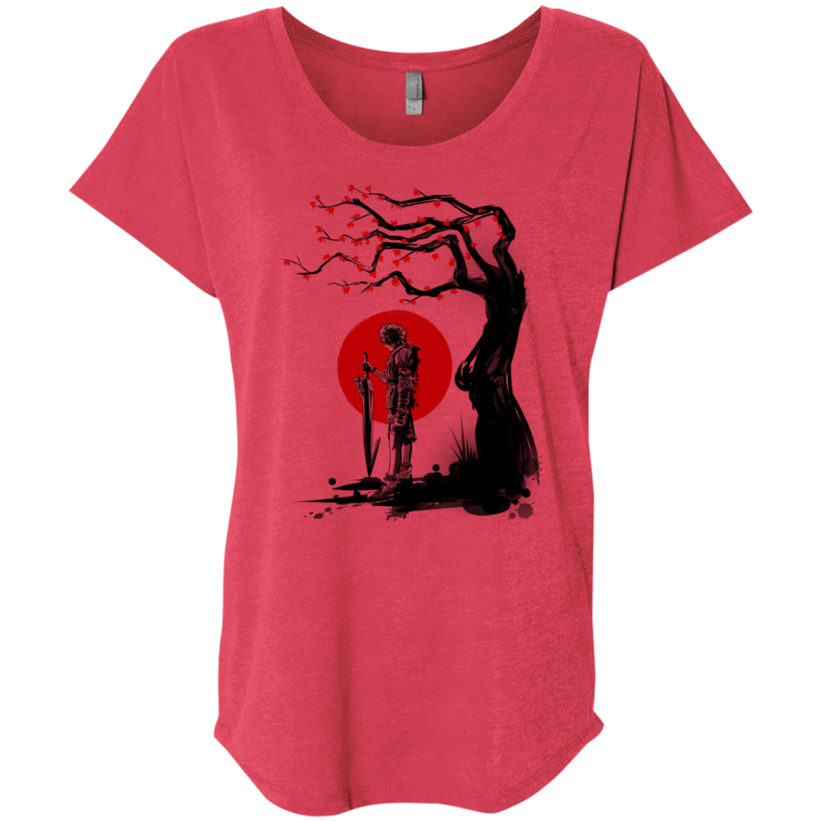 T-Shirts Vintage Red / X-Small Red Sun in Zanarkand Triblend Dolman Sleeve