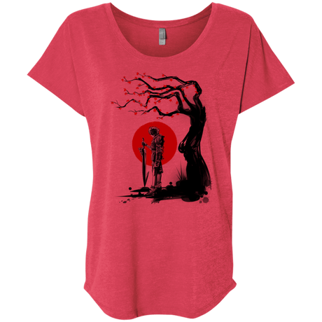 T-Shirts Vintage Red / X-Small Red Sun in Zanarkand Triblend Dolman Sleeve