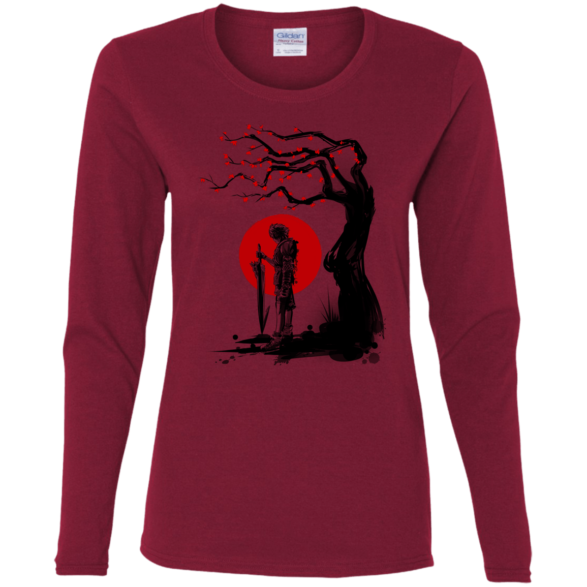 T-Shirts Cardinal / S Red Sun in Zanarkand Women's Long Sleeve T-Shirt