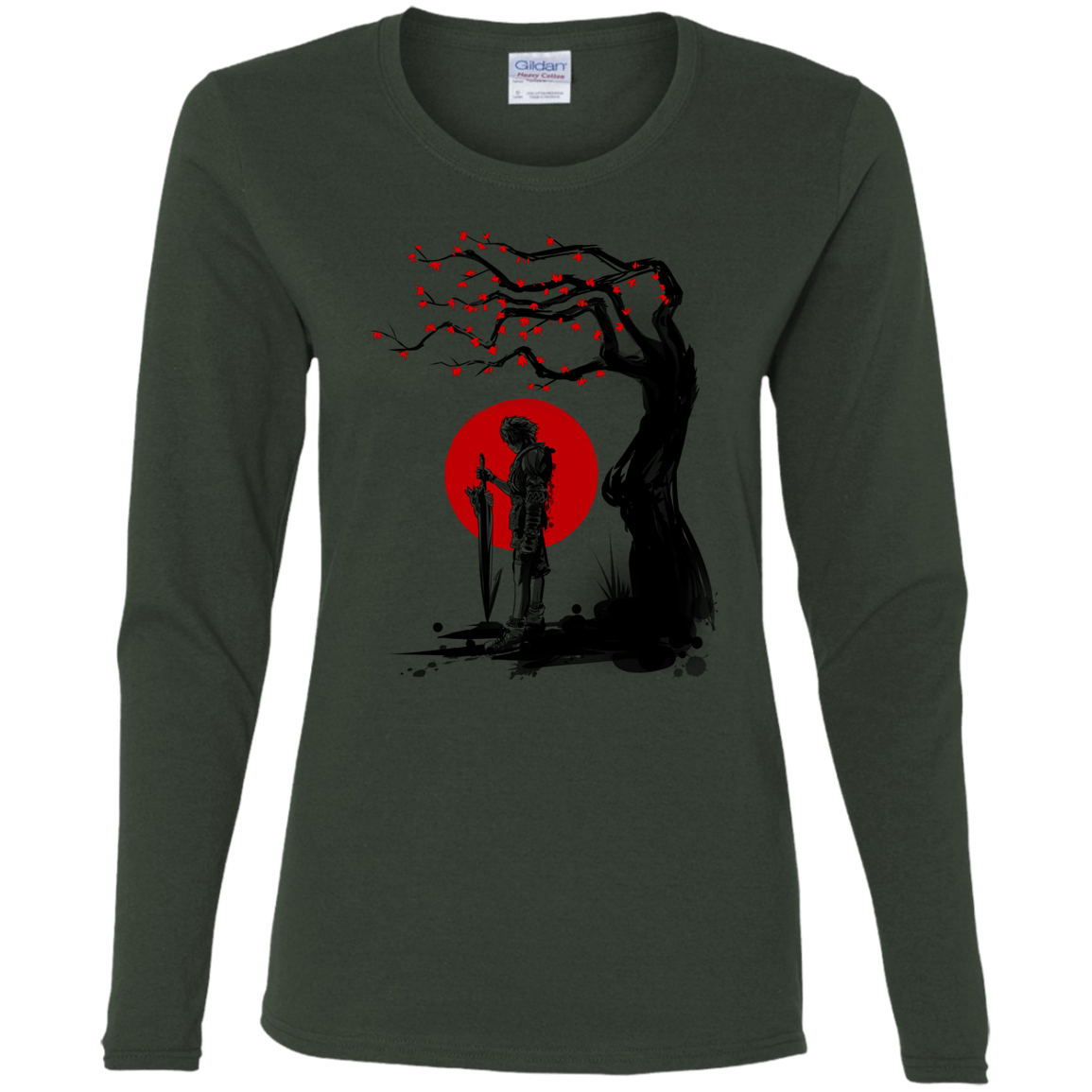 T-Shirts Forest / S Red Sun in Zanarkand Women's Long Sleeve T-Shirt