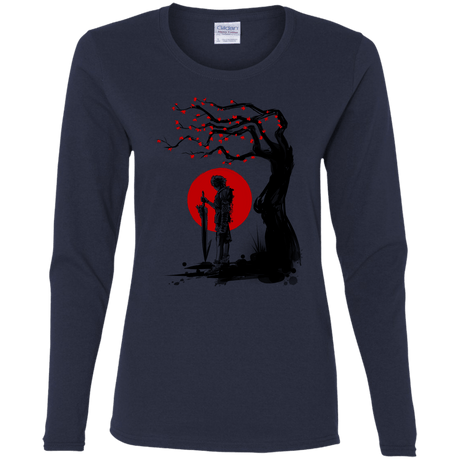 T-Shirts Navy / S Red Sun in Zanarkand Women's Long Sleeve T-Shirt